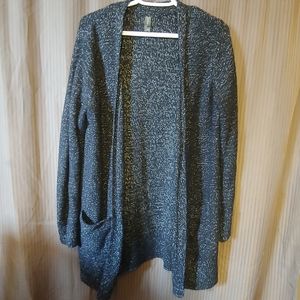 Denver Hayes long knit speckled cardigan